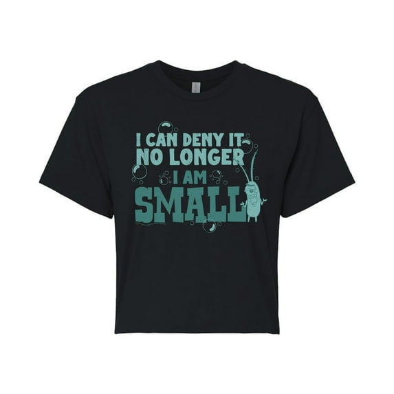 SpongeBob SquarePants - Plankton I Am Small - Juniors Cropped Cotton Blend T-Shirt