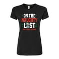 thumbnail image 1 of SpongeBob SquarePants - Plankton Naughty List - Juniors Fitted Graphic T-Shirt, 1 of 6