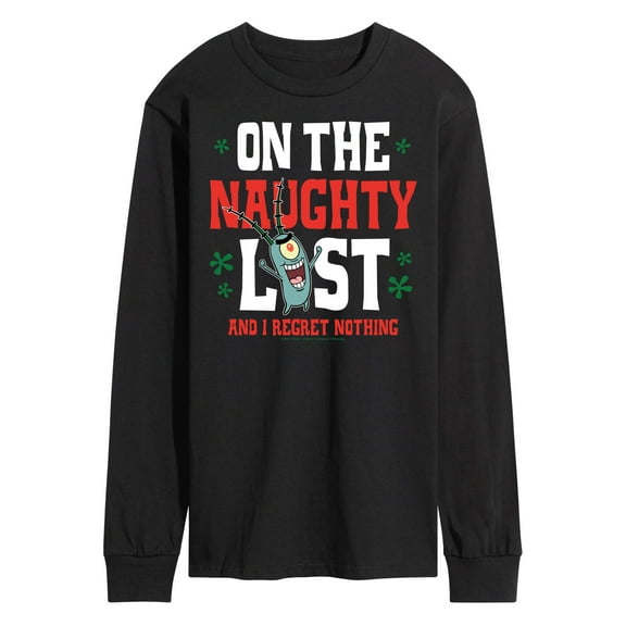 SpongeBob SquarePants - Plankton Naughty List - Men's Long Sleeve T-Shirt