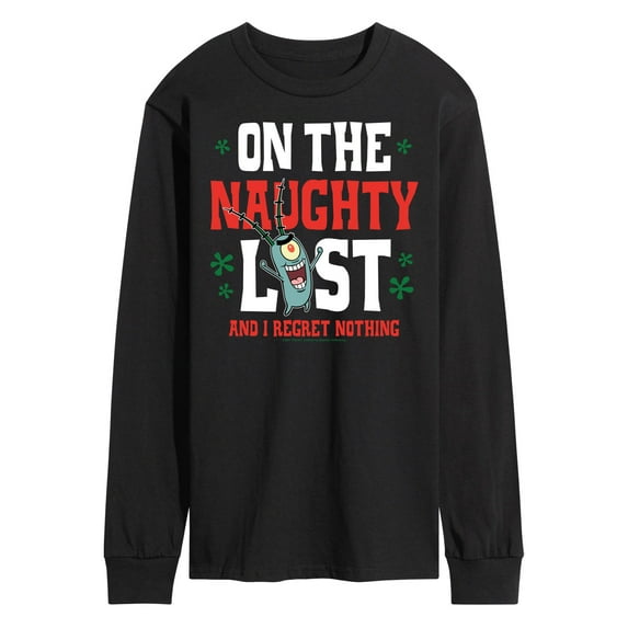 SpongeBob SquarePants - Plankton Naughty List - Men's Long Sleeve T-Shirt