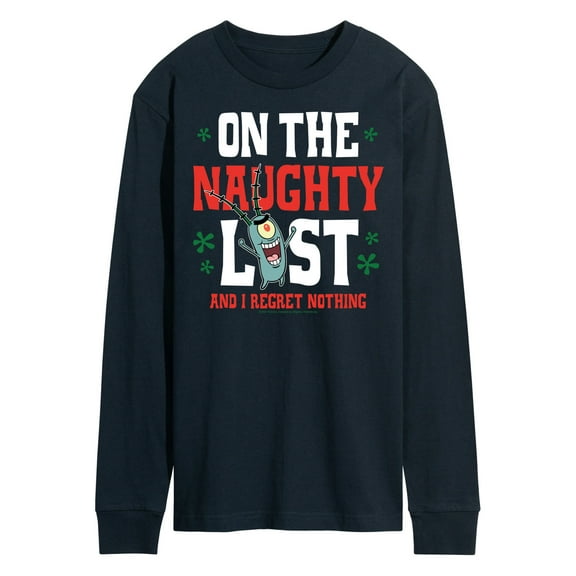 SpongeBob SquarePants - Plankton Naughty List - Men's Long Sleeve T-Shirt