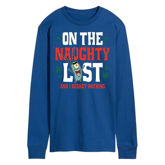 SpongeBob SquarePants - Plankton Naughty List - Men's Long Sleeve T-Shirt