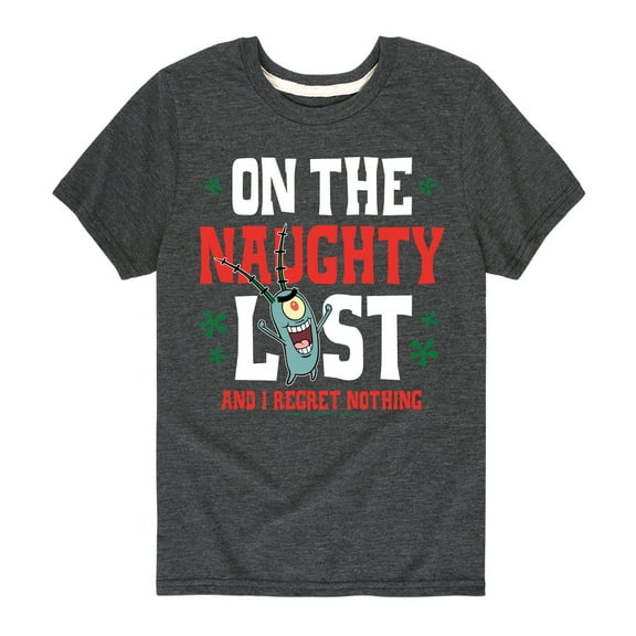 SpongeBob SquarePants - Plankton Naughty List - Toddler And Youth Short Sleeve Graphic T-Shirt