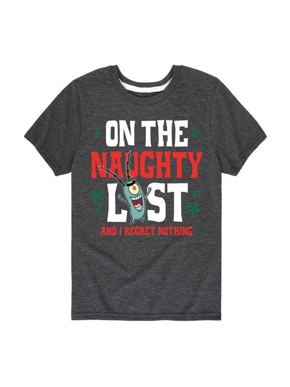 - Plankton Naughty List Boys' Short Sleeve Graphic T-Shirt