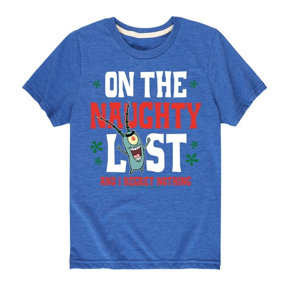 SpongeBob SquarePants - Plankton Naughty List - Toddler And Youth Short Sleeve Graphic T-Shirt