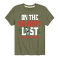 thumbnail image 1 of SpongeBob SquarePants - Plankton Naughty List - Toddler And Youth Short Sleeve Graphic T-Shirt, 1 of 6