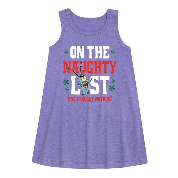 SpongeBob SquarePants - Plankton Naughty List - Toddler and Youth Girls A-line Dress