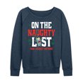 thumbnail image 1 of SpongeBob SquarePants - Plankton Naughty List - Women's Lightweight French Terry Long Sleeve Shirt, 1 of 6