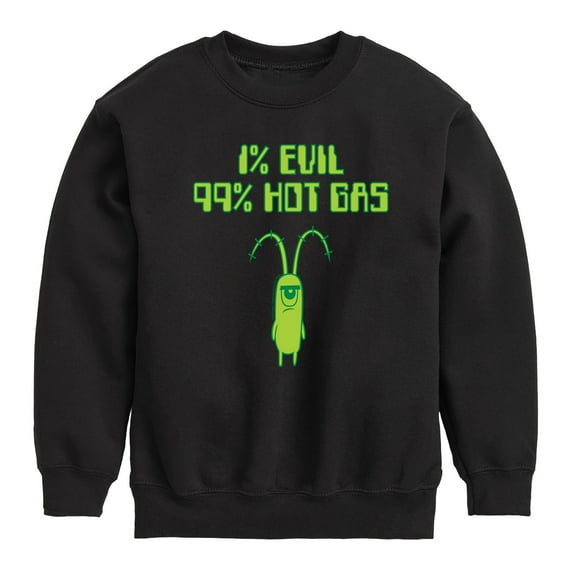 SpongeBob SquarePants - Plankton One Percent Evil - Toddler & Youth Crewneck Fleece Sweatshirt