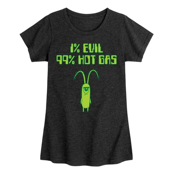 SpongeBob SquarePants - Plankton One Percent Evil - Toddler & Youth Girls Short Sleeve Graphic T-Shirt