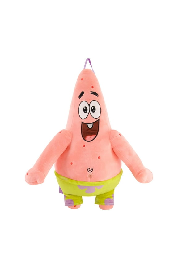 Plush Backpack, Patrick Star Mini Handbag with Adjustable Shoulder Straps, Pink