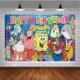 thumbnail image 1 of SpongeBob SquarePants Post Wall Decor Birthday Banner Backdrop Background Party Supplies Taspestry, 1 of 5