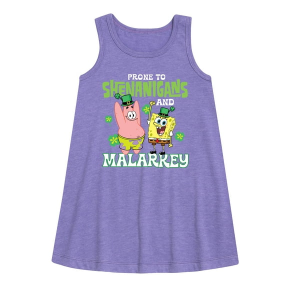 SpongeBob SquarePants - Prone To Shenanigans And Malarkey - Girls Aline Dress