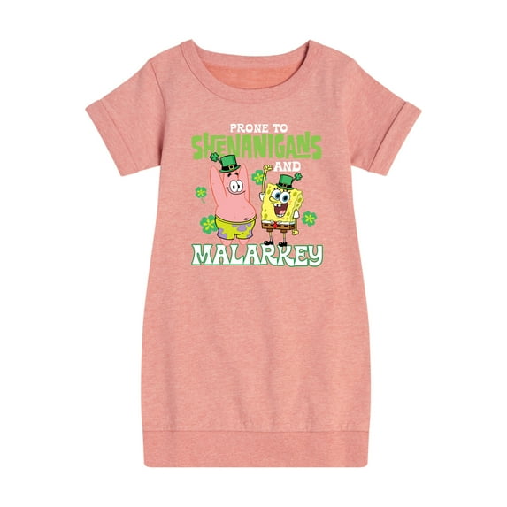 SpongeBob SquarePants - Prone To Shenanigans And Malarkey - Girls Ss Fleece Dress