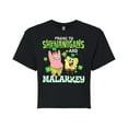 thumbnail image 1 of SpongeBob SquarePants - Prone To Shenanigans And Malarkey - Juniors Cropped Cotton Blend T-Shirt, 1 of 6