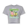 thumbnail image 1 of SpongeBob SquarePants - Prone To Shenanigans And Malarkey - Juniors Cropped Cotton Blend T-Shirt, 1 of 6
