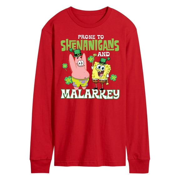 SpongeBob SquarePants - Prone To Shenanigans And Malarkey - Men's Long Sleeve T-Shirt