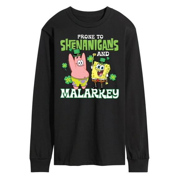 SpongeBob SquarePants - Prone To Shenanigans And Malarkey - Men's Long Sleeve T-Shirt