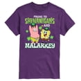 thumbnail image 1 of SpongeBob SquarePants - Prone To Shenanigans And Malarkey - Men's Short Sleeve Graphic T-Shirt, 1 of 5