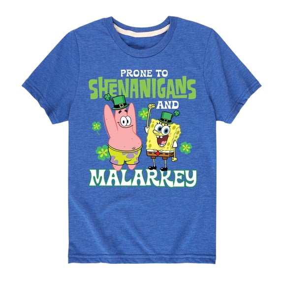 SpongeBob SquarePants - Prone To Shenanigans And Malarkey - Toddler And Youth Short Sleeve Graphic T-Shirt