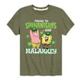 thumbnail image 1 of SpongeBob SquarePants - Prone To Shenanigans And Malarkey - Toddler And Youth Short Sleeve Graphic T-Shirt, 1 of 6