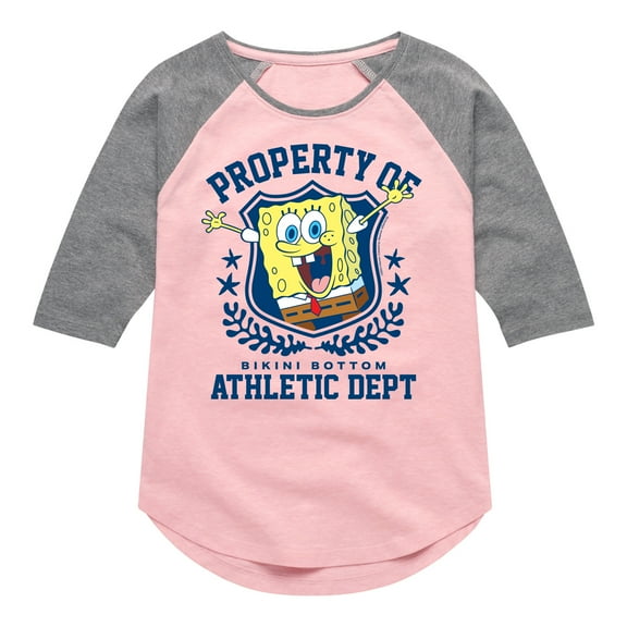 SpongeBob SquarePants - Property Of Bikini Bottom - Toddler & Youth Girls Raglan Graphic T-Shirt