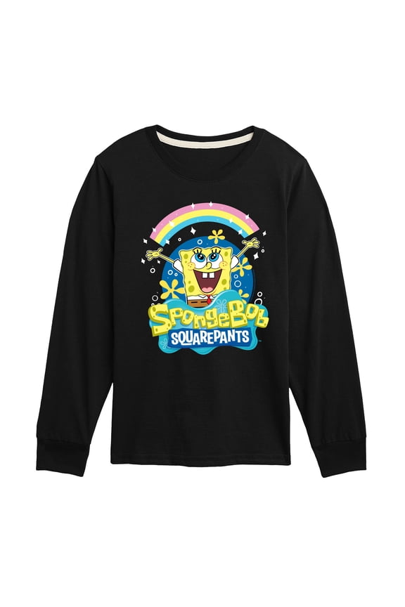 - Rainbow Spongebob - Toddler & Youth Long Sleeve Graphic T-Shirt