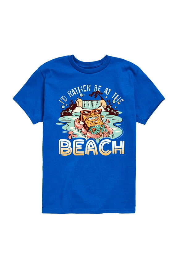 - Rather Be At Beach - Toddler & Youth Short Sleeve Graphic T-Shirt