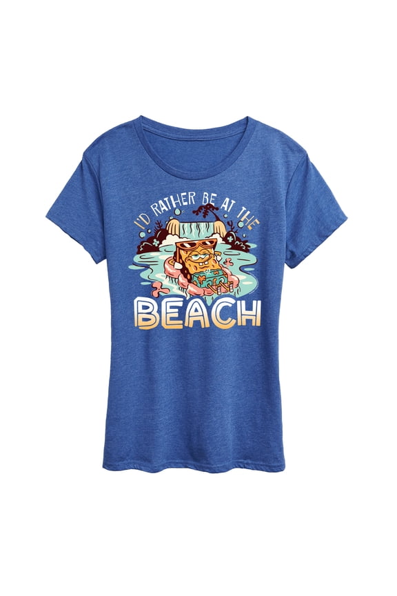 - Rather Be At Beach - Women's Short Sleeve Graphic T-Shirt