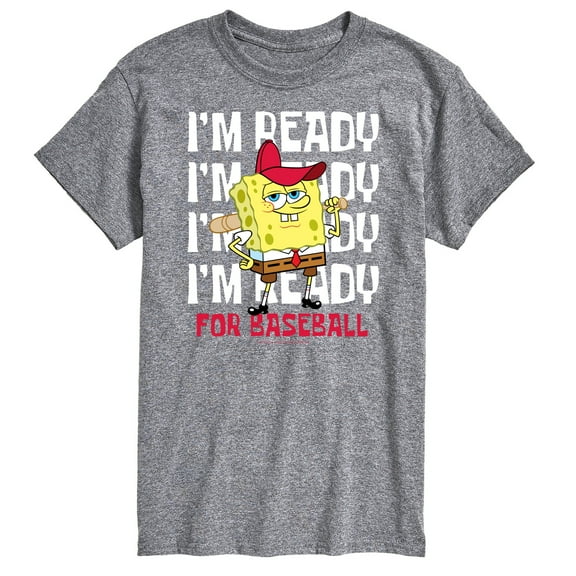 SpongeBob SquarePants - Ready For Baseball - Men's Short Sleeve Graphic T-Shirt