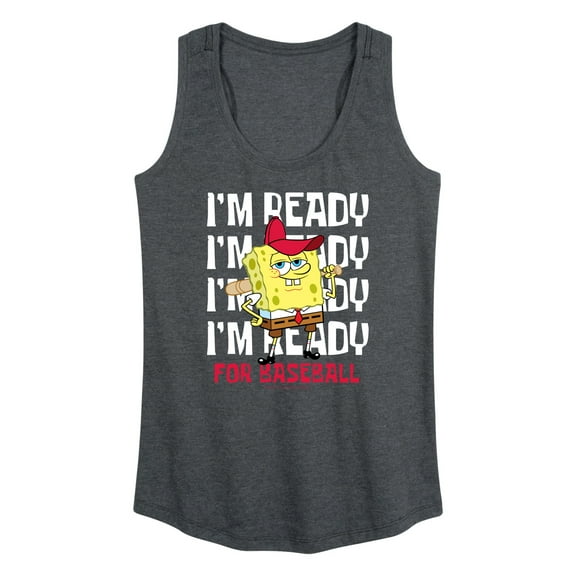 SpongeBob SquarePants - Ready For Baseball -Ready For Baseball - Women's Racerback Tank Top