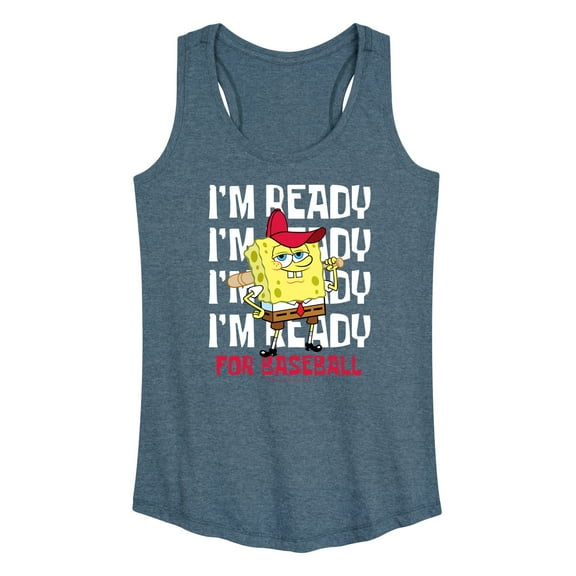 SpongeBob SquarePants - Ready For Baseball -Ready For Baseball - Women's Racerback Tank Top