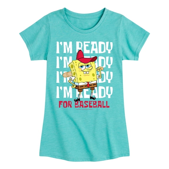 SpongeBob SquarePants - Ready For Baseball - Toddler And Youth Girls Short Sleeve Graphic T-Shirt