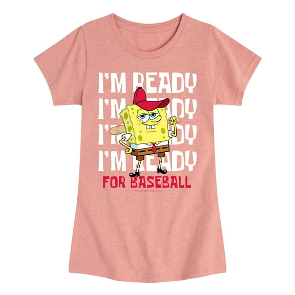 SpongeBob SquarePants - Ready For Baseball - Toddler And Youth Girls Short Sleeve Graphic T-Shirt