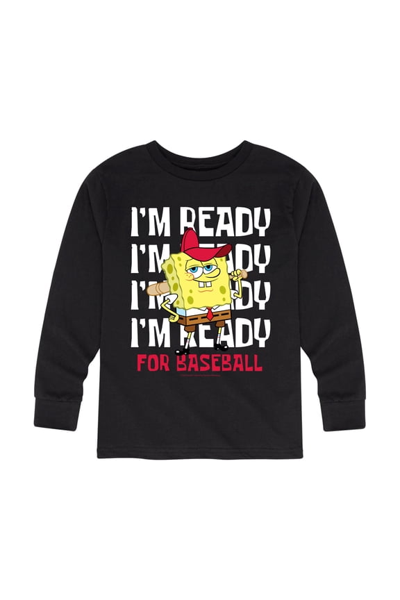 - Ready For Baseball - Toddler And Youth Long Sleeve Graphic T-Shirt