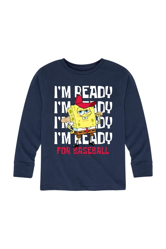 - Ready For Baseball - Toddler And Youth Long Sleeve Graphic T-Shirt