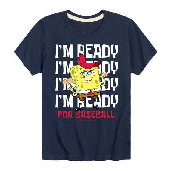 SpongeBob SquarePants - Ready For Baseball - Toddler And Youth Short Sleeve Graphic T-Shirt