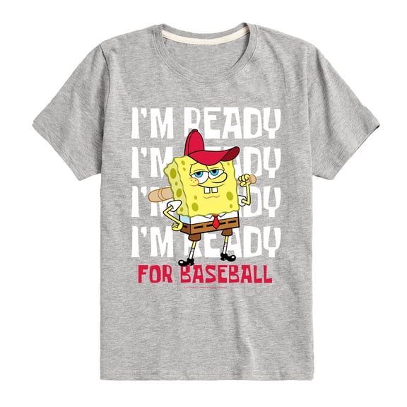 SpongeBob SquarePants - Ready For Baseball - Toddler And Youth Short Sleeve Graphic T-Shirt