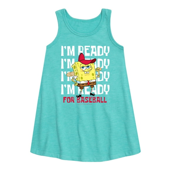 SpongeBob SquarePants - Ready For Baseball - Toddler and Youth Girls A-line Dress