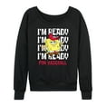 thumbnail image 1 of SpongeBob SquarePants - Ready For Baseball - Women's Lightweight French Terry Long Sleeve Shirt, 1 of 5