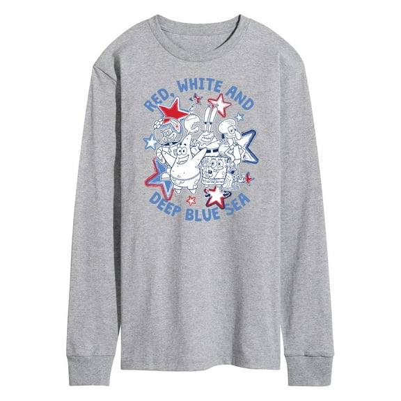 SpongeBob SquarePants - Red, White and Deep Blue Sea - Men's Long Sleeve T-Shirt