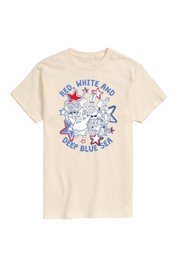 - Red, White, and Deep Blue Sea - Men's Short Sleeve Graphic T-Shirt