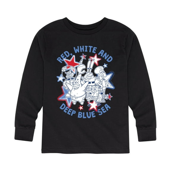 SpongeBob SquarePants - Red, White and Deep Blue Sea - Toddler And Youth Long Sleeve Graphic T-Shirt
