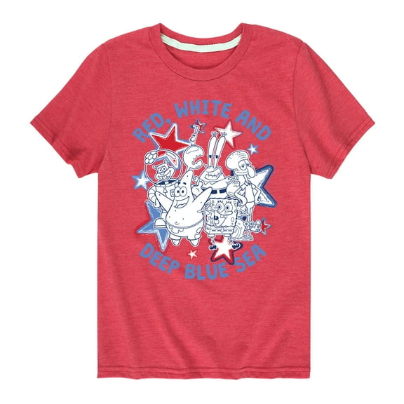 SpongeBob SquarePants - Red, White and Deep Blue Sea - Toddler And Youth Short Sleeve Graphic T-Shirt