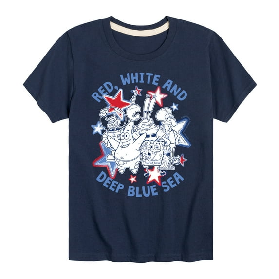 SpongeBob SquarePants - Red, White and Deep Blue Sea - Toddler And Youth Short Sleeve Graphic T-Shirt