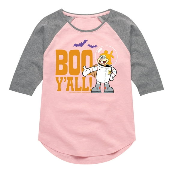 SpongeBob SquarePants - Sandy Boo Y'all - Toddler And Youth Girls Raglan Graphic T-Shirt