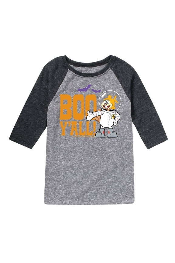 - Sandy Boo Y'all - Toddler And Youth Raglan Graphic T-Shirt