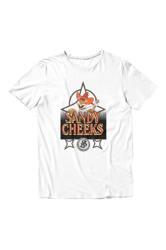 Sandy Cheeks Howdy Men's T Shirt (White, S-XXXL)