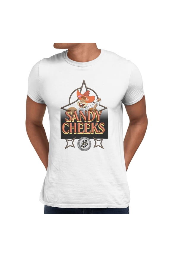 Sandy Cheeks Howdy Men's T Shirt (White, S-XXXL)