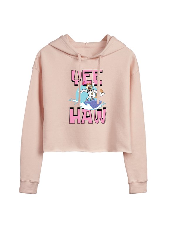 - Sandy Cheeks Women's Cropped Graphic Hoodie